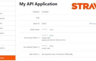 Starva My API application form view